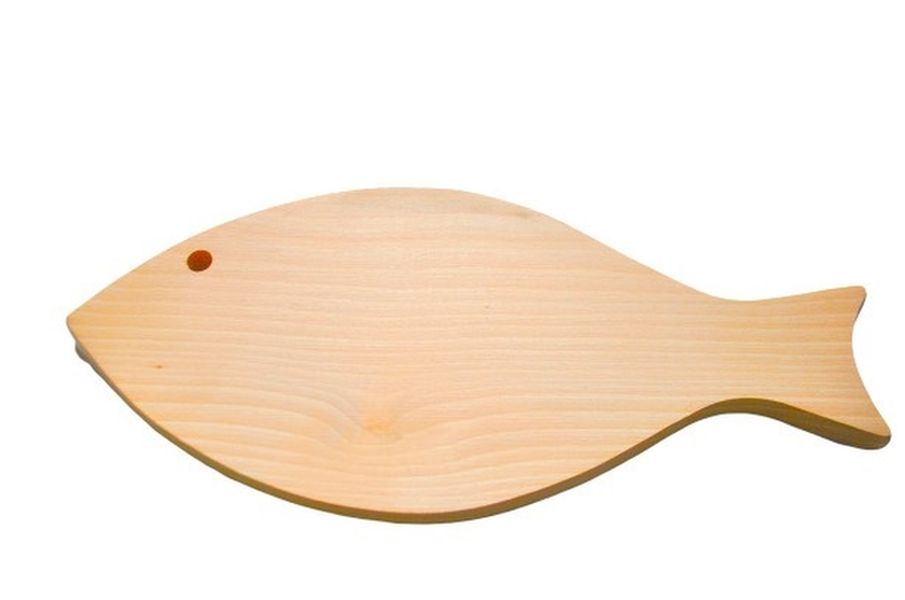 prkénko 36x16cm, tvar RYBA, dřevo
